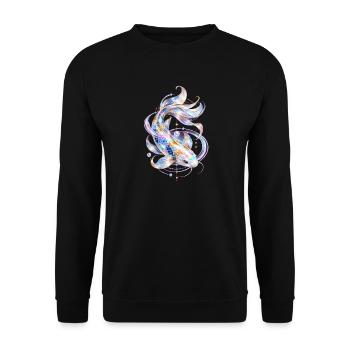 Koi-fische Japanische Koi-fische Koi-karpfen - Unisex Pullover - Schwarz - Vorne - Alina (178cm) & Michal (187cm)