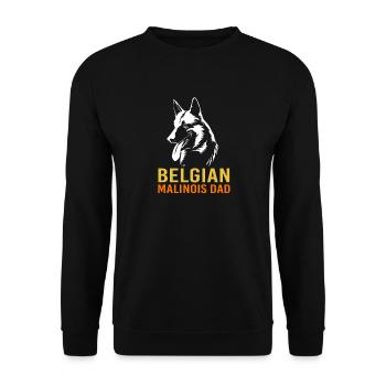 Belgischer Malinois - Unisex Pullover - Schwarz - Vorne - Alina (178cm) & Michal (187cm)