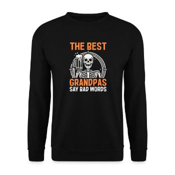 Grandfather Papaw Pop Gramps Granddad Grandpa - Unisex Pullover - Schwarz - Vorne - Alina (178cm) & Michal (187cm)