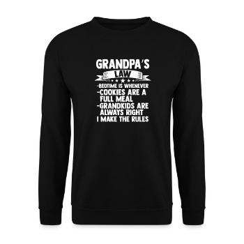 Grandfather Papaw Pop Gramps Granddad Grandpa - Unisex Pullover - Schwarz - Vorne - Alina (178cm) & Michal (187cm)