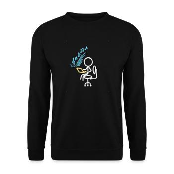Der Klang des Fokus - Unisex Pullover - Schwarz - Vorne - Alina (178cm) & Michal (187cm)