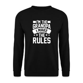 Grandfather Papaw Pop Gramps Granddad Grandpa - Unisex Pullover - Schwarz - Vorne - Alina (178cm) & Michal (187cm)