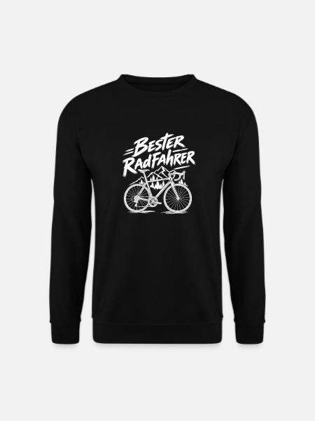 Bester Radfahrer Fahrrad Illustration Geschenk - Unisex Pullover - Schwarz