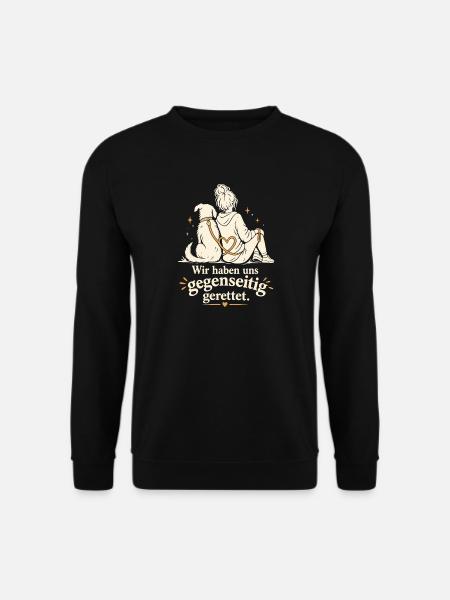 Adoptierter Hund Rescue Tierheimhund - Unisex Pullover - Schwarz