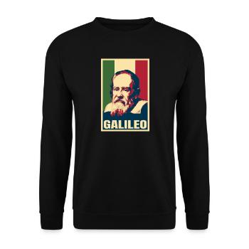 Galileo Galilei Italienischer Astronom Wissenschaftsgeschichte - Unisex Pullover - Schwarz - Vorne - Alina (178cm) & Michal (187cm)