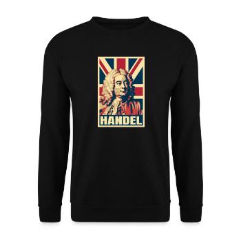 Georg Friedrich Händel, Barockkomponist, Musik - Unisex Pullover - Schwarz - Vorne - Alina (178cm) & Michal (187cm)