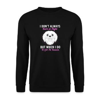 Lhasa Apso - Unisex Pullover - Schwarz - Vorne - Alina (178cm) & Michal (187cm)