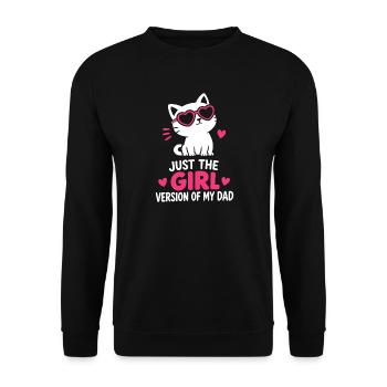 Mädchenversion meines Vaters - Unisex Pullover - Schwarz - Vorne - Alina (178cm) & Michal (187cm)