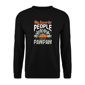 Grandfather Papaw Pop Gramps Granddad Grandpa - Unisex Pullover - Schwarz - Vorne - Alina (178cm) & Michal (187cm)