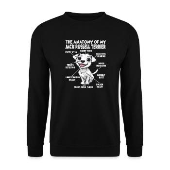Jack Russell Terrier Hundebesitzer T Jack Russell  - Unisex Pullover - Schwarz - Vorne - Alina (178cm) & Michal (187cm)