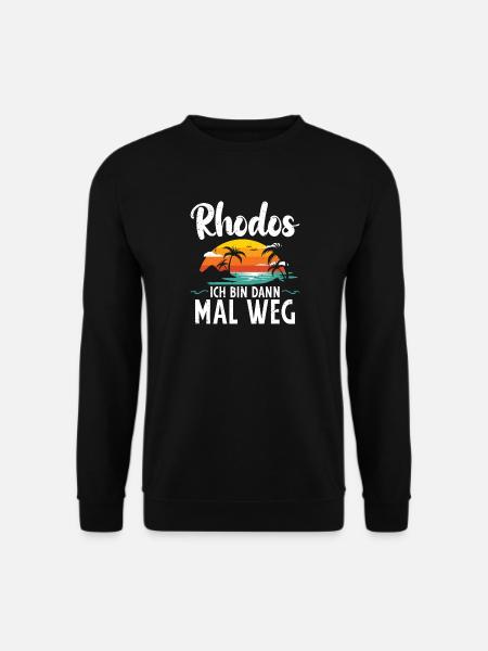 Rhodos – Ich bin dann mal weg - Unisex Pullover - Schwarz
