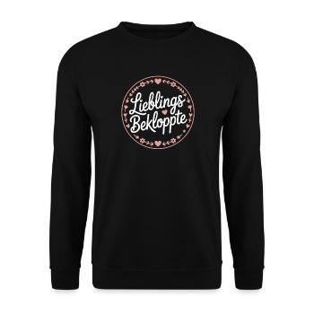 Lieblings Bekloppte Freundin lustiges Logo Beste - Unisex Pullover - Schwarz - Vorne - Alina (178cm) & Michal (187cm)