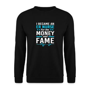 Notfall Krankenschwester - Unisex Pullover - Schwarz - Vorne - Alina (178cm) & Michal (187cm)