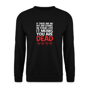 Notfall Krankenschwester Ambulanz - Unisex Pullover - Schwarz - Vorne - Alina (178cm) & Michal (187cm)