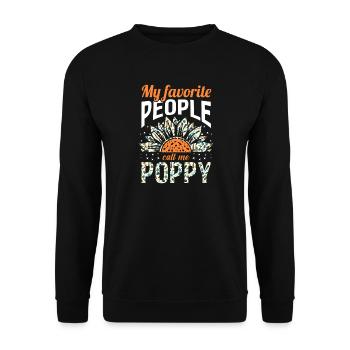 Grandfather Papaw Pop Gramps Granddad Grandpa - Unisex Pullover - Schwarz - Vorne - Alina (178cm) & Michal (187cm)