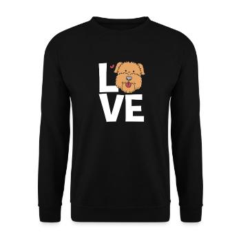 Wheaten Terrier - Unisex Pullover - Schwarz - Vorne - Alina (178cm) & Michal (187cm)