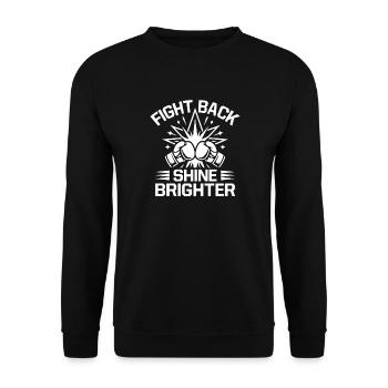 Fight Back Shine Brighter Boxing Gloves - Unisex Pullover - Schwarz - Vorne - Alina (178cm) & Michal (187cm)