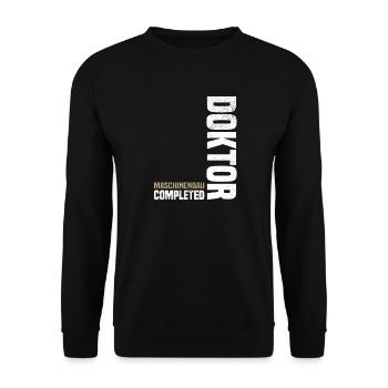 Maschinenbau Doktor Abschluss - Unisex Pullover - Schwarz - Vorne - Alina (178cm) & Michal (187cm)