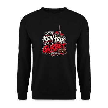 Dit is kein Trip. Dit is Gurbet. – Berlin - Unisex Pullover - Schwarz - Vorne - Alina (178cm) & Michal (187cm)