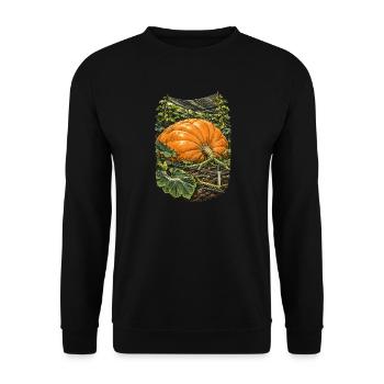 Riesenkürbis Kürbiswettbewerb - Unisex Pullover - Schwarz - Vorne - Alina (178cm) & Michal (187cm)