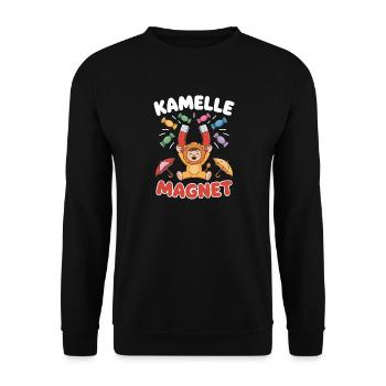 Kamelle Magnet Zoch Rosenmontag Kölner Karneval - Unisex Pullover - Schwarz - Vorne - Alina (178cm) & Michal (187cm)