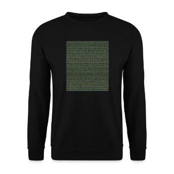 2399 Ziffern von Pi - Unisex Pullover - Schwarz - Vorne - Alina (178cm) & Michal (187cm)