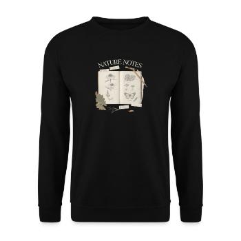 Nature Notes Naturjournal - Unisex Pullover - Schwarz - Vorne - Alina (178cm) & Michal (187cm)