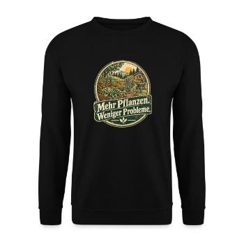 Gartenparadies: Mehr Pflanzen, Weniger Probleme - Unisex Pullover - Schwarz - Vorne - Alina (178cm) & Michal (187cm)