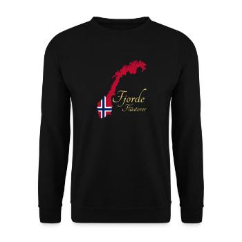Fjorde Flüsterer - Unisex Pullover - Schwarz - Vorne - Alina (178cm) & Michal (187cm)