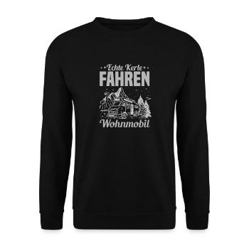 Wohnmobil Kerl - Unisex Pullover - Schwarz - Vorne - Alina (178cm) & Michal (187cm)
