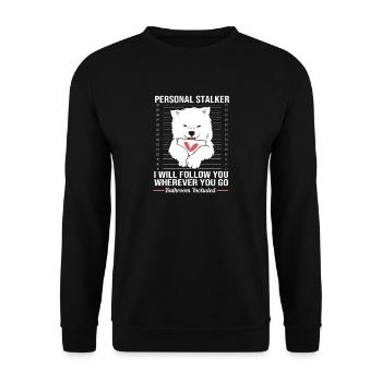 Samojede - Unisex Pullover - Schwarz - Vorne - Alina (178cm) & Michal (187cm)