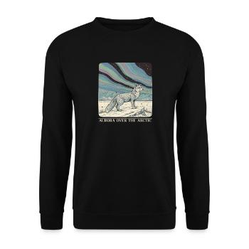 Aurora Polaris Dance Of Northern Lights - Unisex Pullover - Schwarz - Vorne - Alina (178cm) & Michal (187cm)
