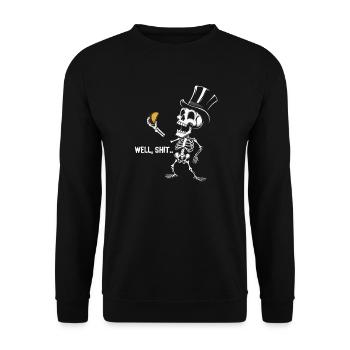 Well Shit Skeleton Lost Taco Halloween - Unisex Pullover - Schwarz - Vorne - Alina (178cm) & Michal (187cm)