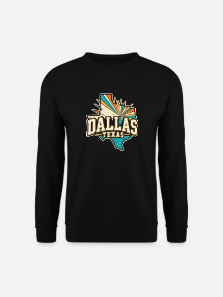 Texas Dallas Retro - Unisex Pullover - Schwarz
