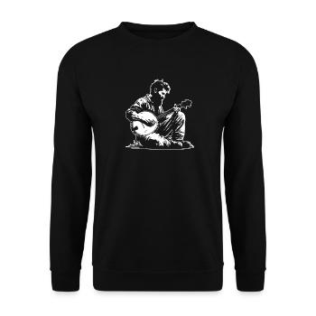 Banjospieler - Unisex Pullover - Schwarz - Vorne - Alina (178cm) & Michal (187cm)