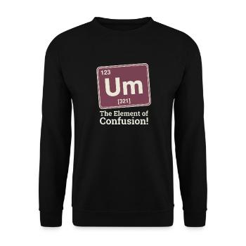 Element der Verwirrung Um  - Unisex Pullover - Schwarz - Vorne - Alina (178cm) & Michal (187cm)