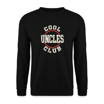 CoolUnclesClub Logo - Unisex Pullover - Schwarz - Vorne - Alina (178cm) & Michal (187cm)