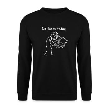 Kein Taco Heute – Minimalistische Skizze - Unisex Pullover - Schwarz - Vorne - Alina (178cm) & Michal (187cm)