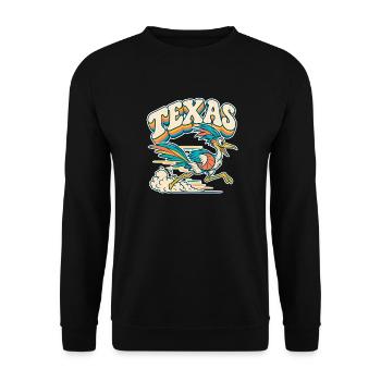 Texas Pelikan Dunk - Unisex Pullover - Schwarz - Vorne - Alina (178cm) & Michal (187cm)