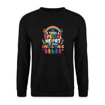  Sonderpädagogik Inklusion - Lehrer Förderschule - Unisex Pullover - Schwarz - Vorne - Alina (178cm) & Michal (187cm)