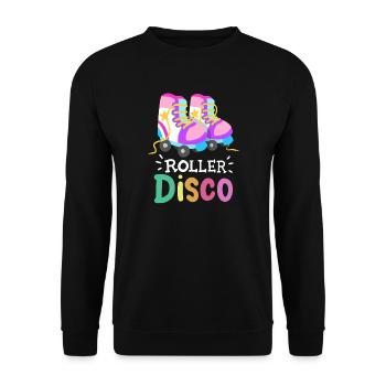 Rollschuhe Disco - Unisex Pullover - Schwarz - Vorne - Alina (178cm) & Michal (187cm)