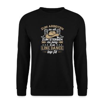 Line Dance Western Country Tänzer Linedance Tanzen - Unisex Pullover - Schwarz - Vorne - Alina (178cm) & Michal (187cm)