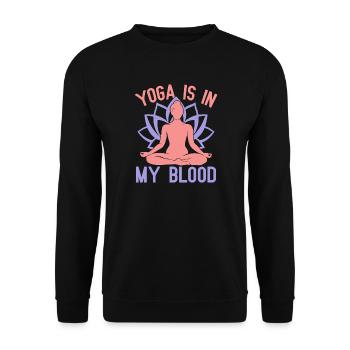 Yoga XX Funny Yoga - Unisex Pullover - Schwarz - Vorne - Alina (178cm) & Michal (187cm)