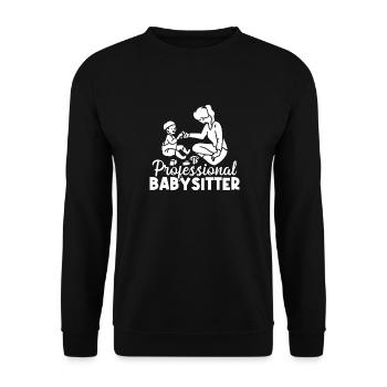 Childcare Provider Professional Babysitter Daycare - Unisex Pullover - Schwarz - Vorne - Alina (178cm) & Michal (187cm)