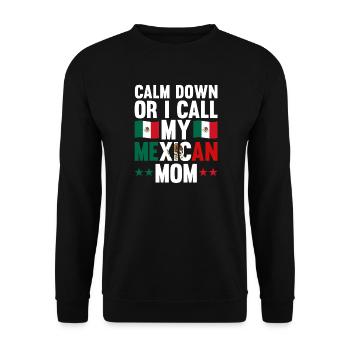 Mexican Mom Mother Mexico - Unisex Pullover - Schwarz - Vorne - Alina (178cm) & Michal (187cm)