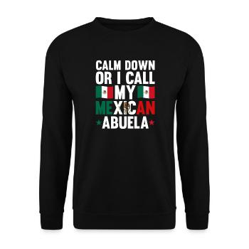 Mexican Grandmother grandma Abuela Mexico - Unisex Pullover - Schwarz - Vorne - Alina (178cm) & Michal (187cm)