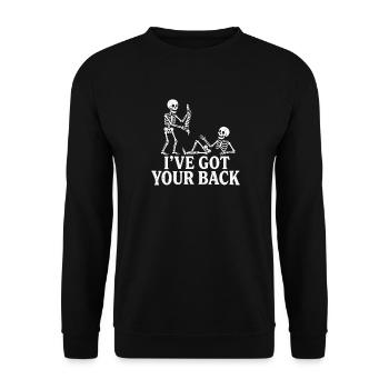 Ich halte dir den Rücken frei – Chiropraktiker Chiropraktiker Assistent - Unisex Pullover - Schwarz - Vorne - Alina (178cm) & Michal (187cm)
