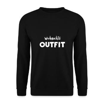 Weihnachts Outfit - Christmas - Unisex Pullover - Schwarz - Vorne - Alina (178cm) & Michal (187cm)