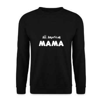 All American Mama - 4th of July - Unisex Pullover - Schwarz - Vorne - Alina (178cm) & Michal (187cm)