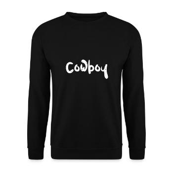 Cowboy - Texas - Unisex Pullover - Schwarz - Vorne - Alina (178cm) & Michal (187cm)